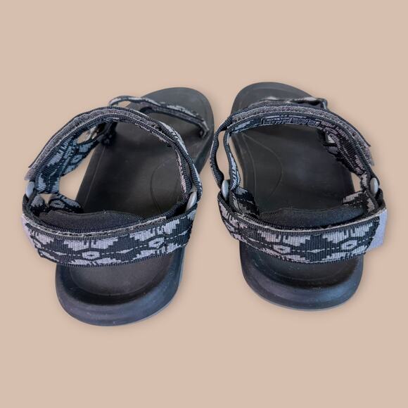 Teva Mens Sports Strappy Walking Sandals Hiking Water Size 7 Aztec Black Gray main image 5